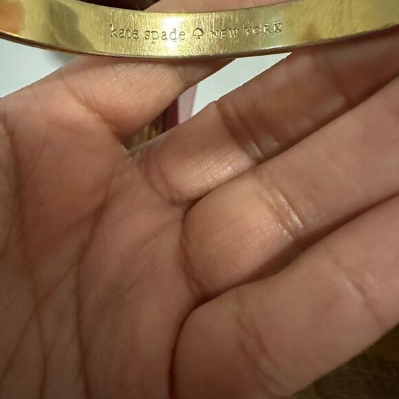 KATE SPADE This Year I Will.... Goldtone Bangle Bracelet - Picture 4 of 5
